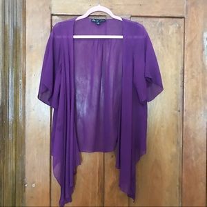 Elizabeth & James Magenta Purple Silk Kimono, Med